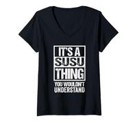 Femme It's A Susu Thing You Wouldn't Understand First Name T-Shirt avec Col en V