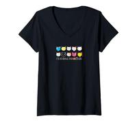 Femme It's all about the cattitude T-Shirt avec Col en V