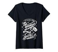 Femme It's All Fun and Games Until You Ignore My Mails T-Shirt avec Col en V