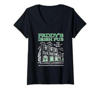 Femme It's Always Sunny Paddy's Irish Pub Sketch Funny Philly TV T-Shirt avec Col en V