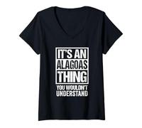 Femme It's an Alagoas Thing You Wouldn't Understand Brazil Brasil T-Shirt avec Col en V