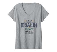 Femme It's an Ibrahim Thing You Wouldnt Understand Funny Name T-Shirt avec Col en V
