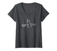 Femme It's apéro time JLZ004 T-Shirt avec Col en V