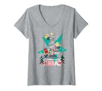 Femme It's Beginning to Look Like Christmas Fun T-Shirt avec Col en V