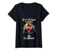 Femme It's Five Oclock Everywhere Im Retired Summer Retirement Men T-Shirt avec Col en V