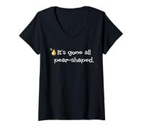 Femme It's Gone All Poire - Mots et Phrases Britanniques drôles T-Shirt avec Col en V