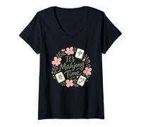 Femme It's Mahjong Time Couronne Florale T-Shirt avec Col en V