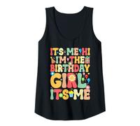 Femme It's Me Hi I'm The Birthday Girl Couleurs rétro Débardeur