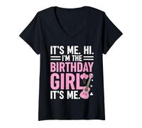Femme Its Me Hi I'm The Birthday Girl Its Me Birthday Party Getter T-Shirt avec Col en V