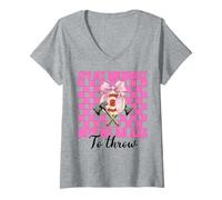 Femme It's My Birthday Give Me An Axe Throwing Hrower Girl T-Shirt avec Col en V