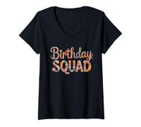 Femme It's My Birthday Squad Celebrate Sister Born 1996 Tenue T-Shirt avec Col en V
