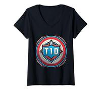 Femme It's Nice To Be Stroked Funny Racing Drag Race T-Shirt avec Col en V
