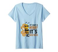 Femme It's Not A Hobby Its Buzz-Ness Honey Jar Bee Collector Tee T-Shirt avec Col en V