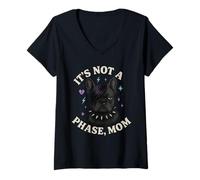 Femme It's Not A Phase Mom Funny Emo Bouledogue français T-Shirt avec Col en V