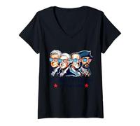 Femme It's Only Treason If You Lose - Founding Fathers 4th of July T-Shirt avec Col en V