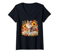Femme It's Weird Being The Same Age as Old People Funny Cat T-Shirt avec Col en V