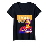 Femme Ivan Cepeda Presidente 2026 Pacto Histórico Progressive T-Shirt avec Col en V