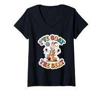 Femme I've Goat The Beat Disco Dancing rétro années 70 T-Shirt avec Col en V