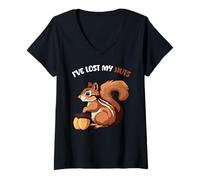 Femme I've Lost My Nuts Funny Squirrel Vasectomy Hilarious Meme T-Shirt avec Col en V