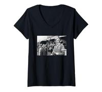 Femme Jackie Stewart et James Hunt Brands Hatch Motor Racing 1976 T-Shirt avec Col en V