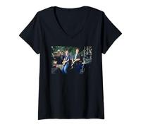 Femme Jackson Browne Live with Bruce Springstein par Michael Grecco T-Shirt avec Col en V