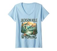 Femme Jackson Hole T-Shirt avec Col en V