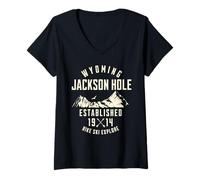 Femme Jackson Hole T-Shirt avec Col en V