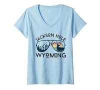 Femme Jackson Hole T-Shirt avec Col en V