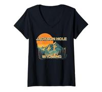 Femme Jackson Hole T-Shirt avec Col en V