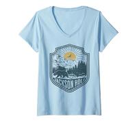Femme Jackson Hole T-Shirt avec Col en V