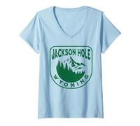 Femme Jackson Hole T-Shirt avec Col en V