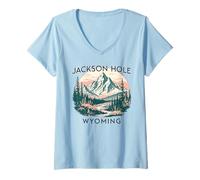 Femme Jackson Hole T-Shirt avec Col en V