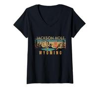 Femme Jackson Hole T-Shirt avec Col en V