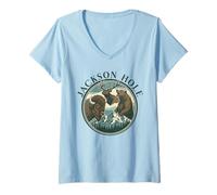 Femme Jackson Hole T-Shirt avec Col en V
