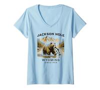 Femme Jackson Hole T-Shirt avec Col en V