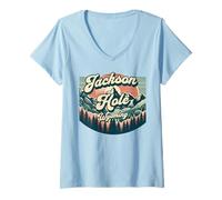 Femme Jackson Hole T-Shirt avec Col en V