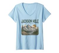 Femme Jackson Hole T-Shirt avec Col en V