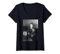 Femme Jacqueline Kennedy Onassis First Lady par Michael Grecco T-Shirt avec Col en V
