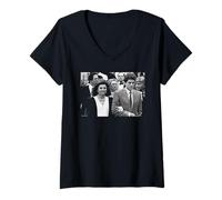 Femme Jacqueline Onassis avec John F Kennedy Jr Michael Grecco T-Shirt avec Col en V