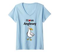 Femme J'adore Anglesey T-Shirt avec Col en V