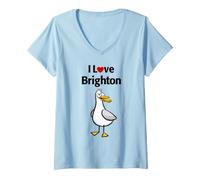 Femme J'adore Brighton T-Shirt avec Col en V