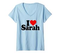 Femme J'adore Heart Sarah T-Shirt avec Col en V