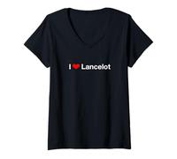 Femme J'adore Lancelot T-Shirt avec Col en V