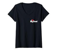 Femme J'adore Le Parc National DE Heart BIG Bend AU Texas T-Shirt avec Col en V