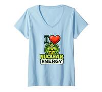 Femme J'adore l'énergie nu ire Atom Science Pro Nuclear T-Shirt avec Col en V