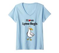 Femme J'adore Lyme Regis T-Shirt avec Col en V
