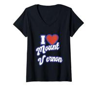 Femme J'adore Mount Vernon, New York T-Shirt avec Col en V