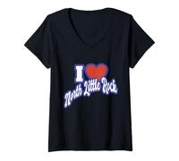 Femme J'adore North Little Rock, Arkansas T-Shirt avec Col en V