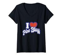 Femme J'adore Pine Bluff, Arkansas T-Shirt avec Col en V