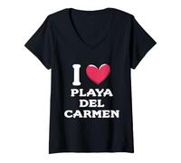 Femme J'adore Playa Del Carmen T-Shirt avec Col en V